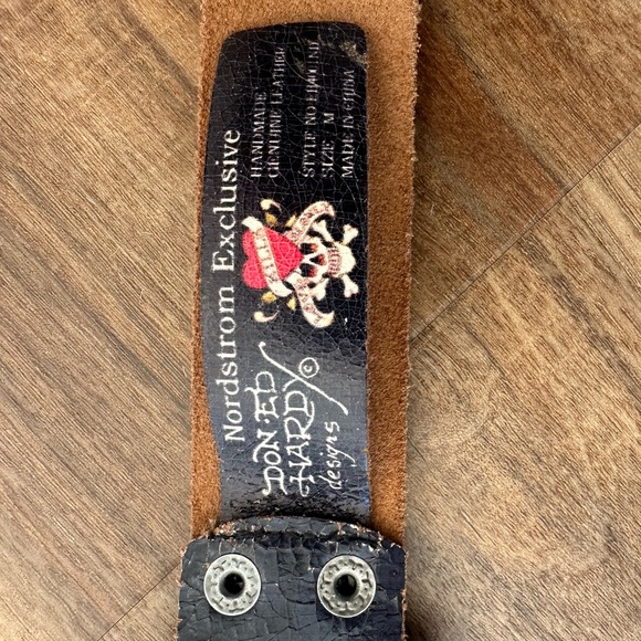 Ed Hardy Black Belt with Colorful Graphics Vintage - Picture 7 of 16